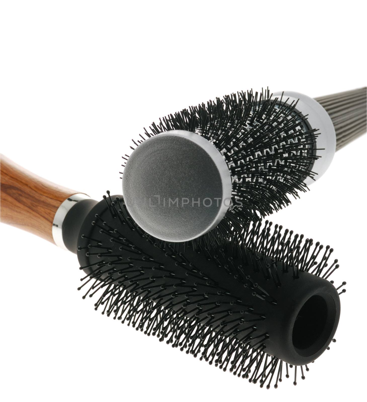 Hairbrush. The device isolated on a white background for combing