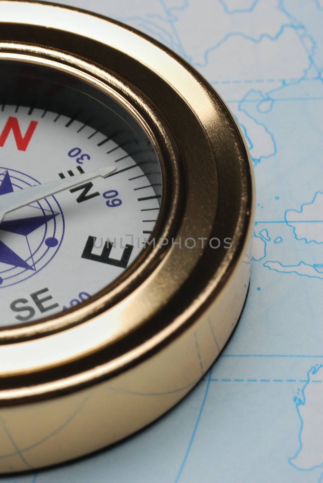 Compass and card. The device for the instruction of a direction and a card