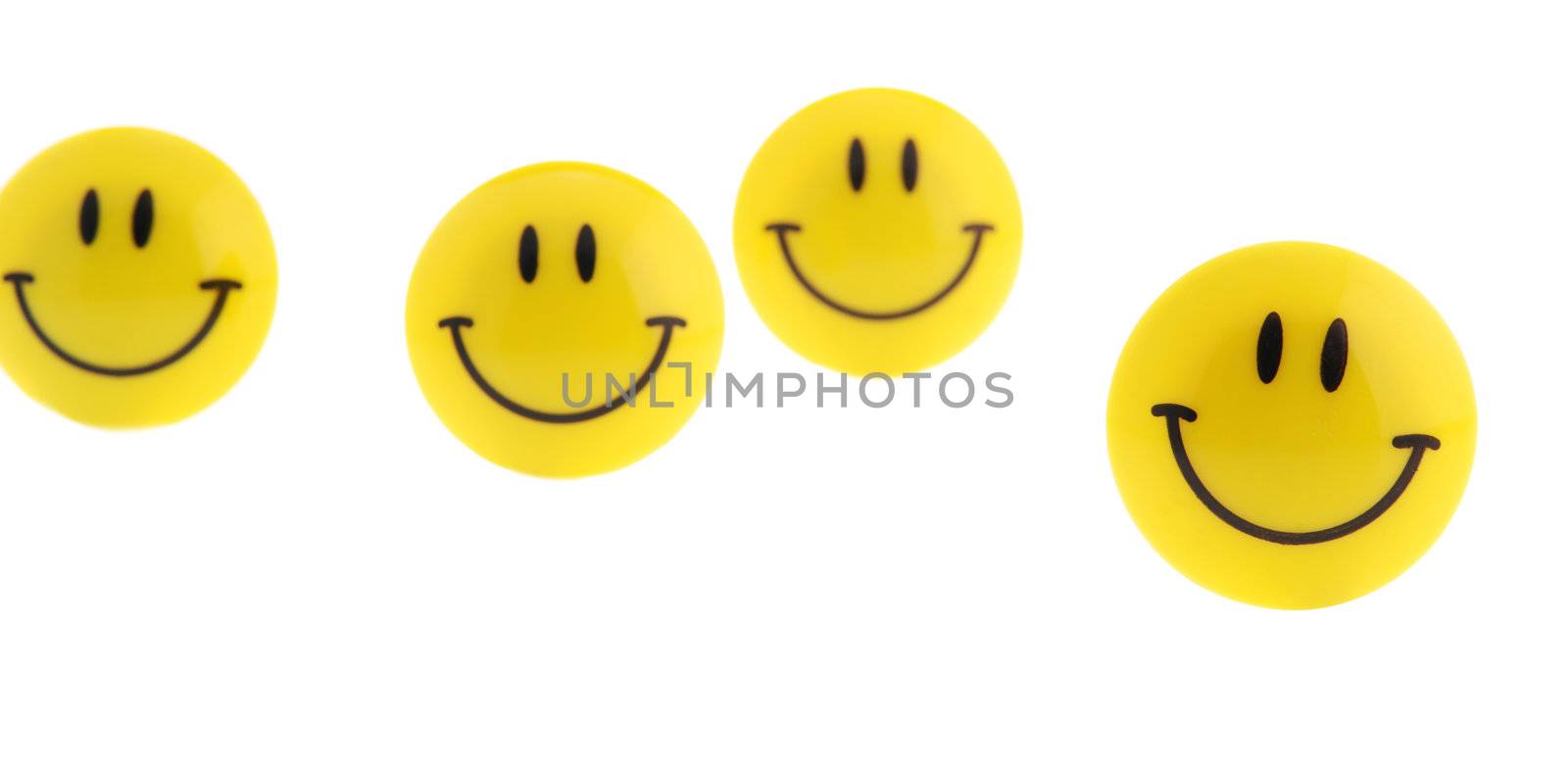 Smile. A smiling symbol from the plastic, isolated on a white background