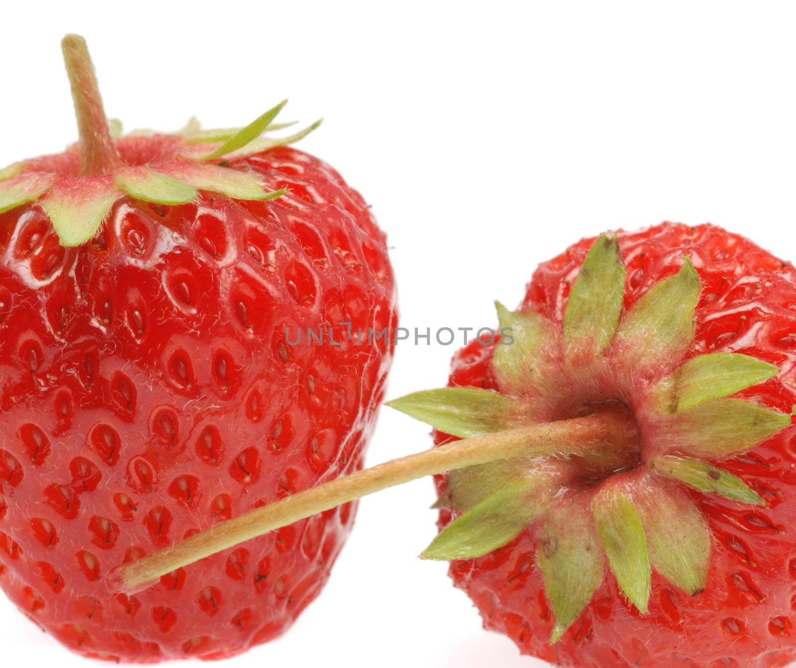 Strawberry. A berry isolated on a white background