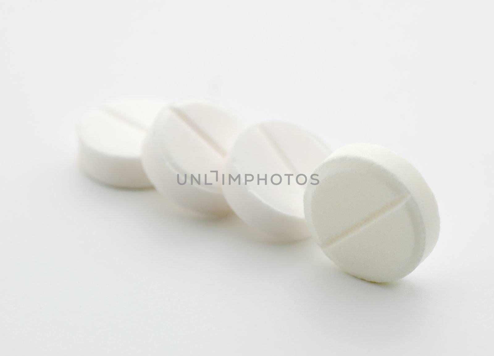 Tablets. A medical preparation in white colot