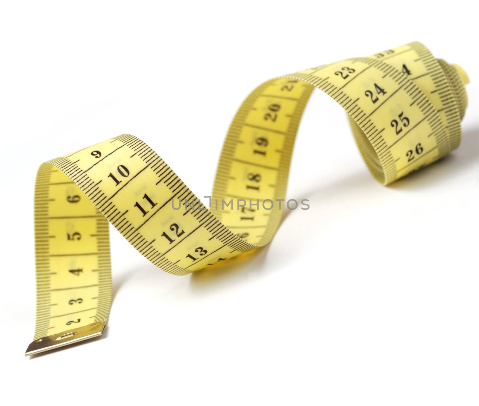 Measuring tape of the tailor. It is isolated on a white background