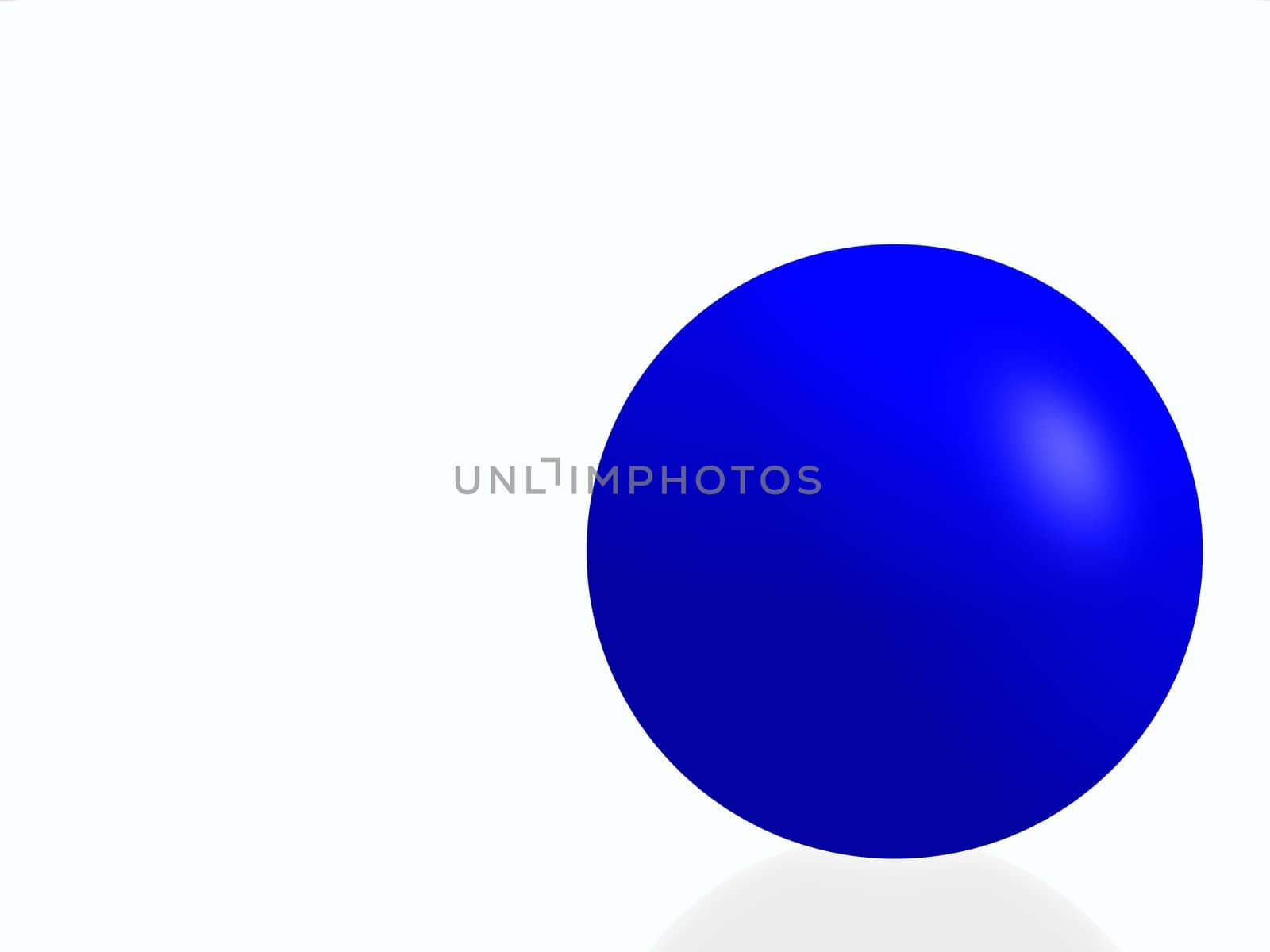 blue isolated sphere by galdzer