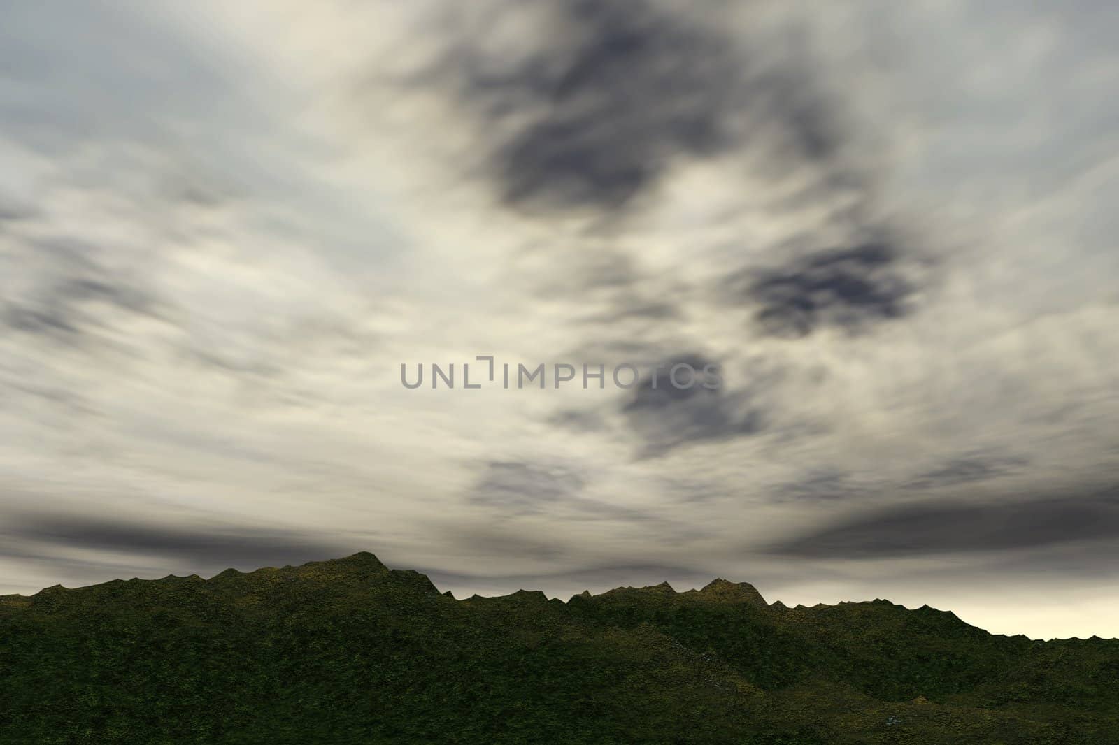 The storm sky above a wood (a vertical arrangement of the staff)