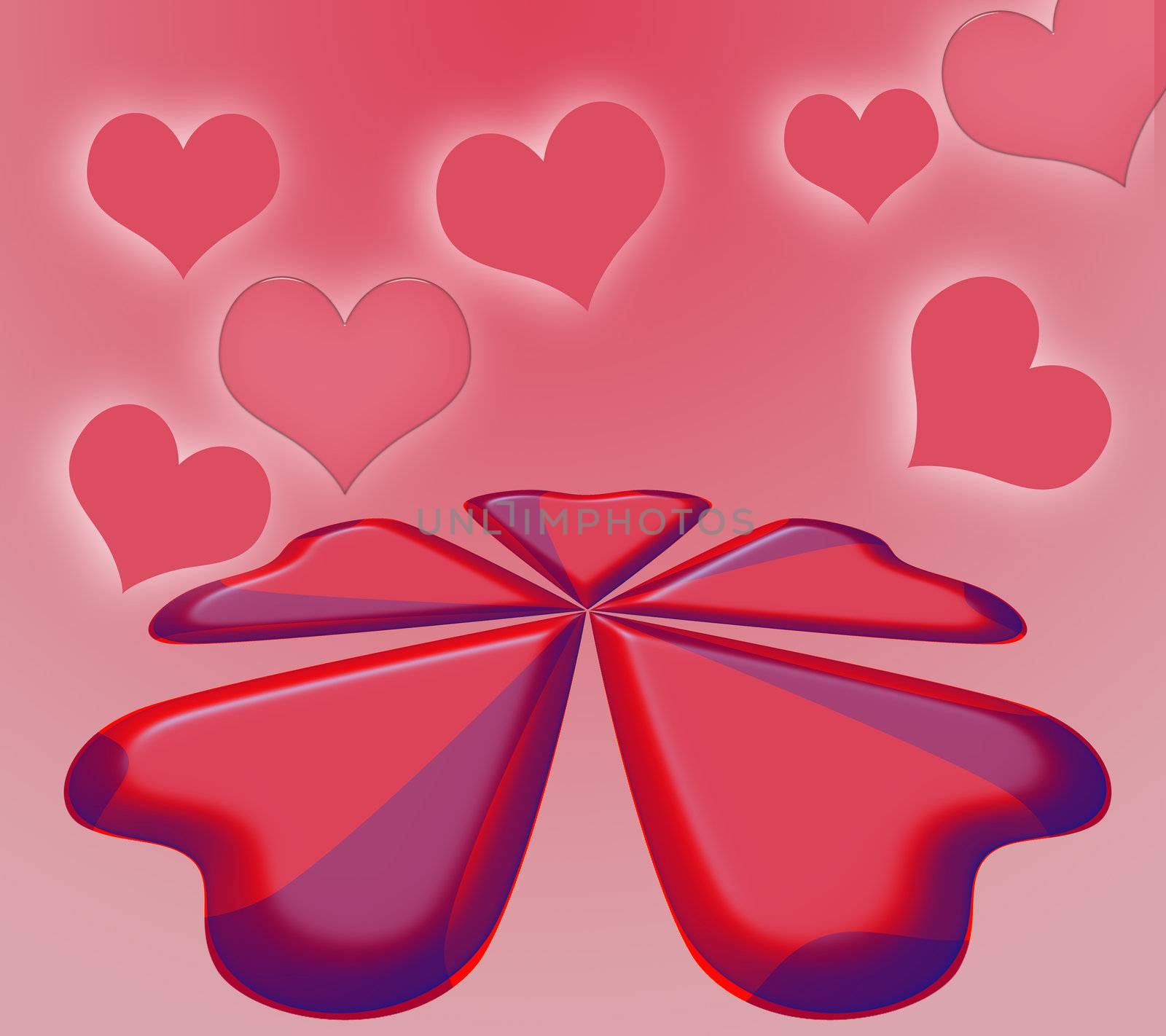 background - valentine day - set heart perspective