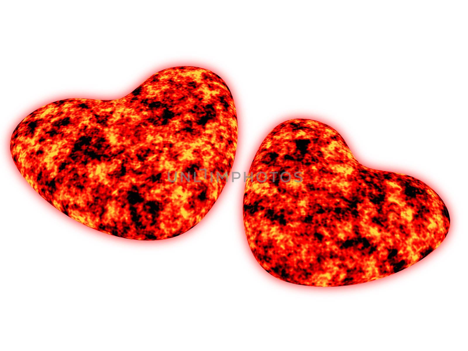 Two burning hearts by galdzer