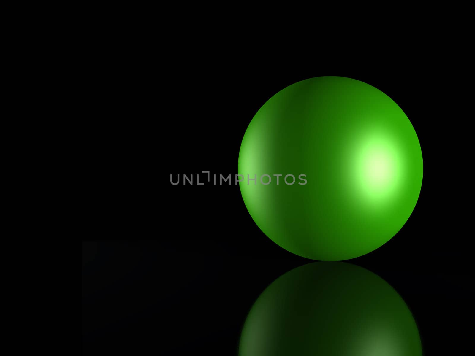 3D green_ sphere  by galdzer