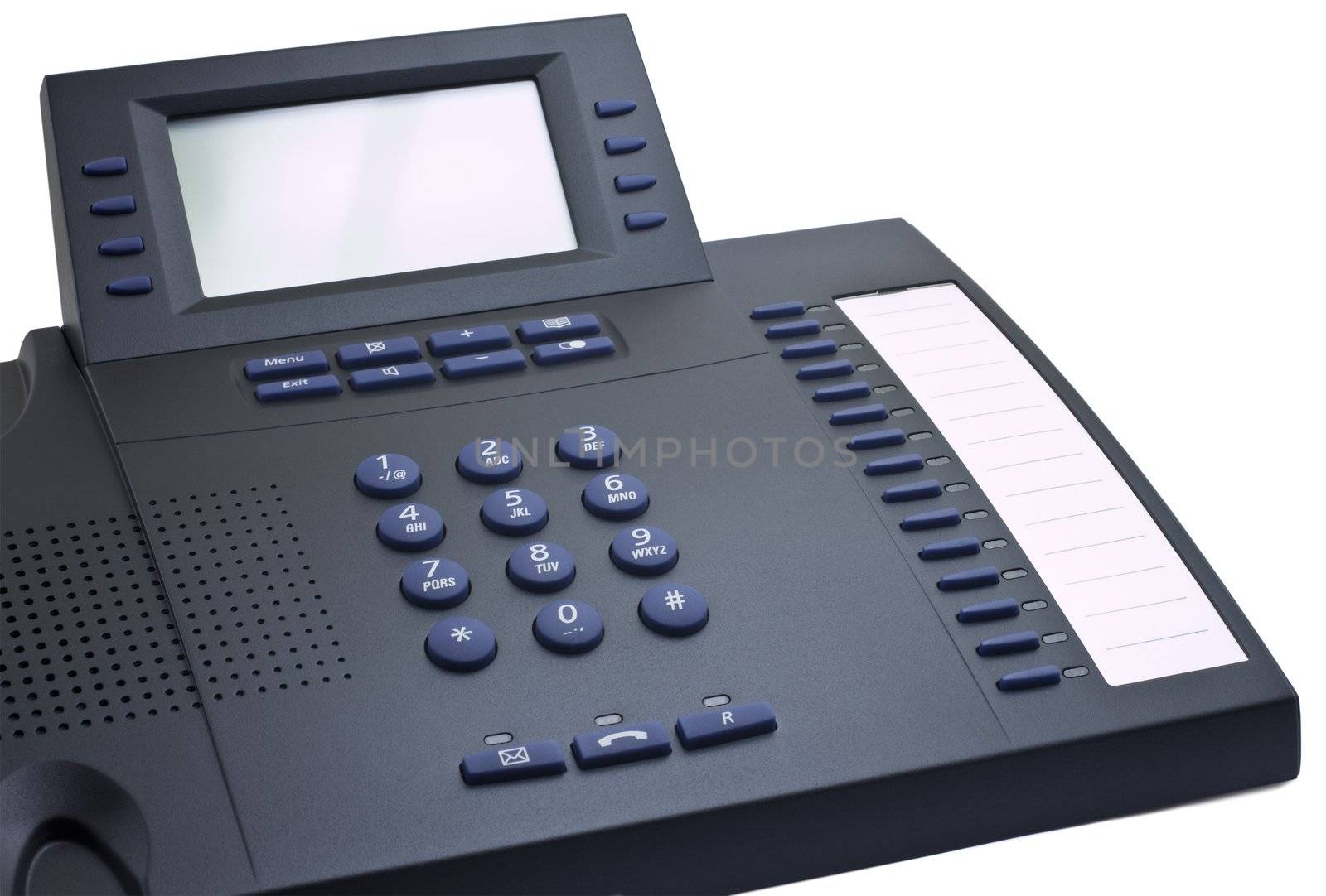 desktop telephone with copy space