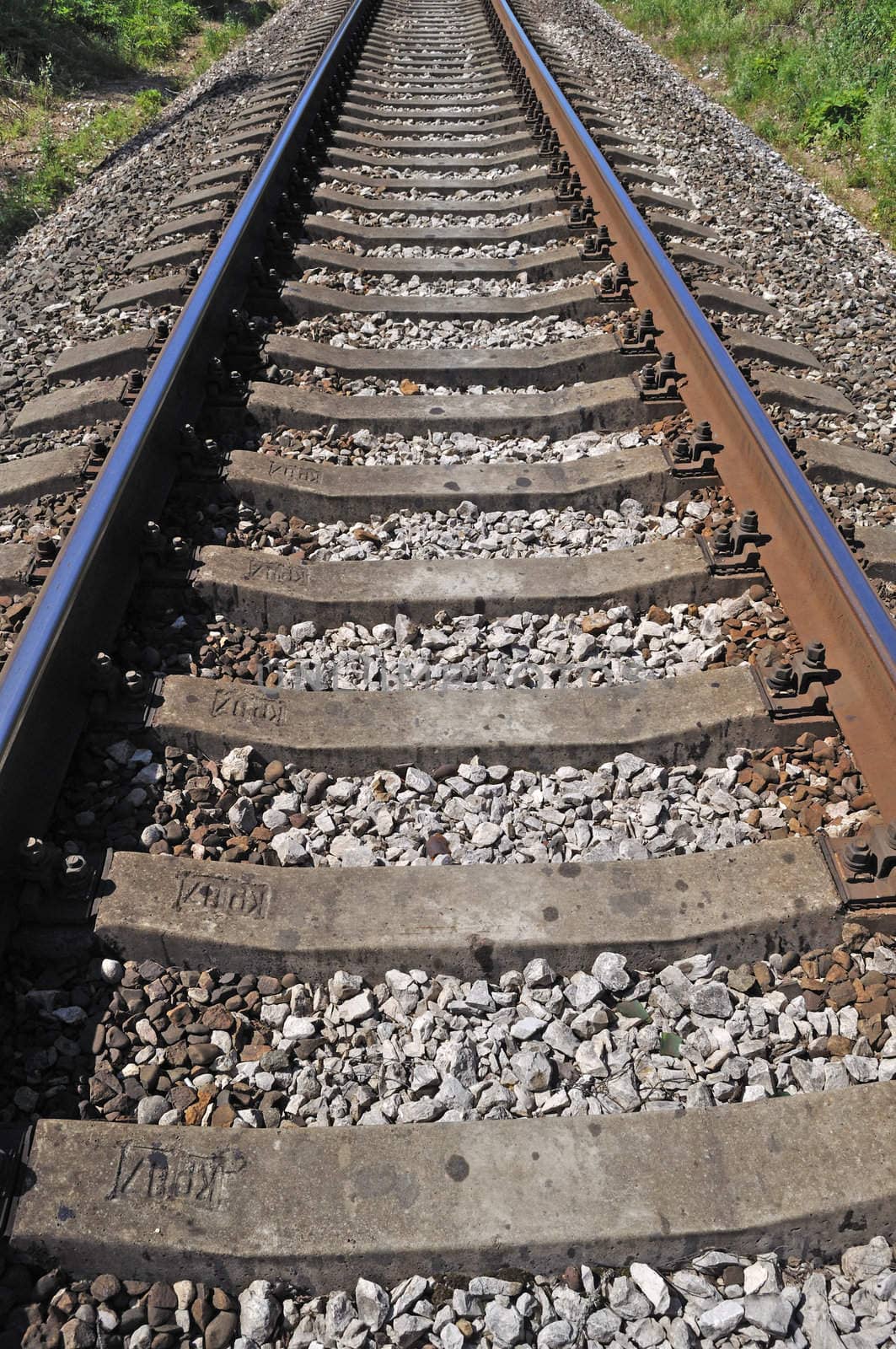 Close up of railway track
