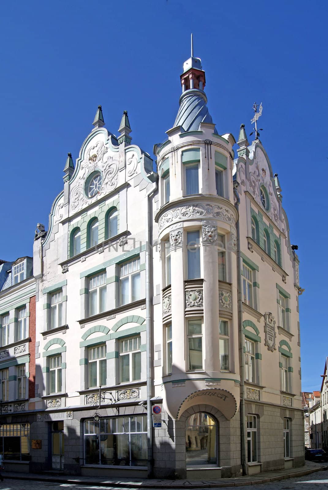 Tallinn. A building in a historical part of old city