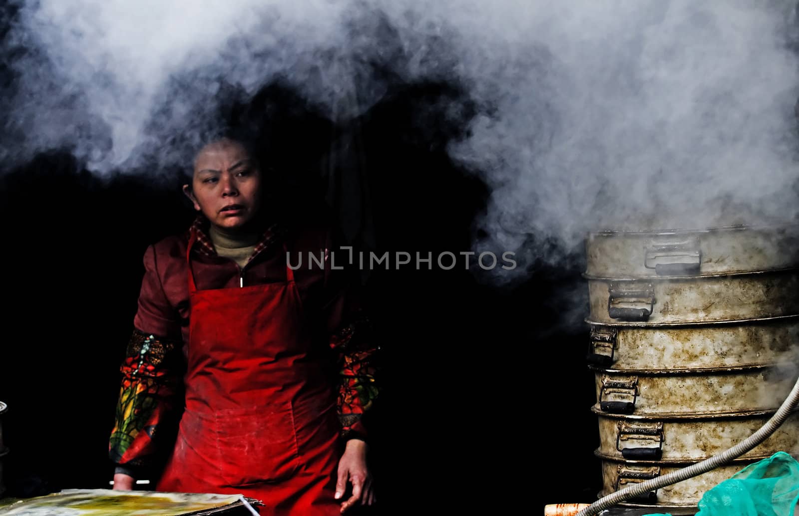 chinese cook  in shanghai china