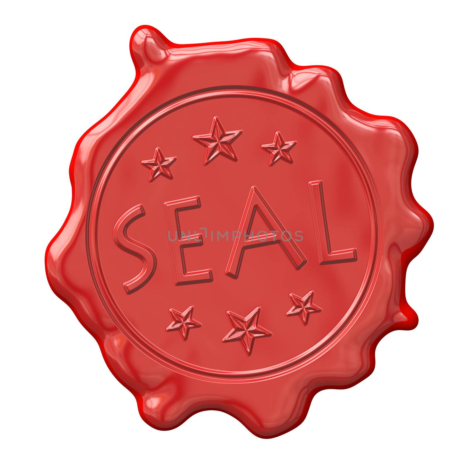 An image of a red seal of wax