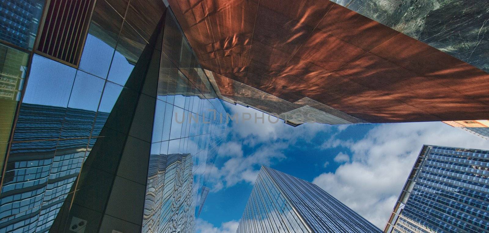 New York City Skyscrapers with Reflections, USA