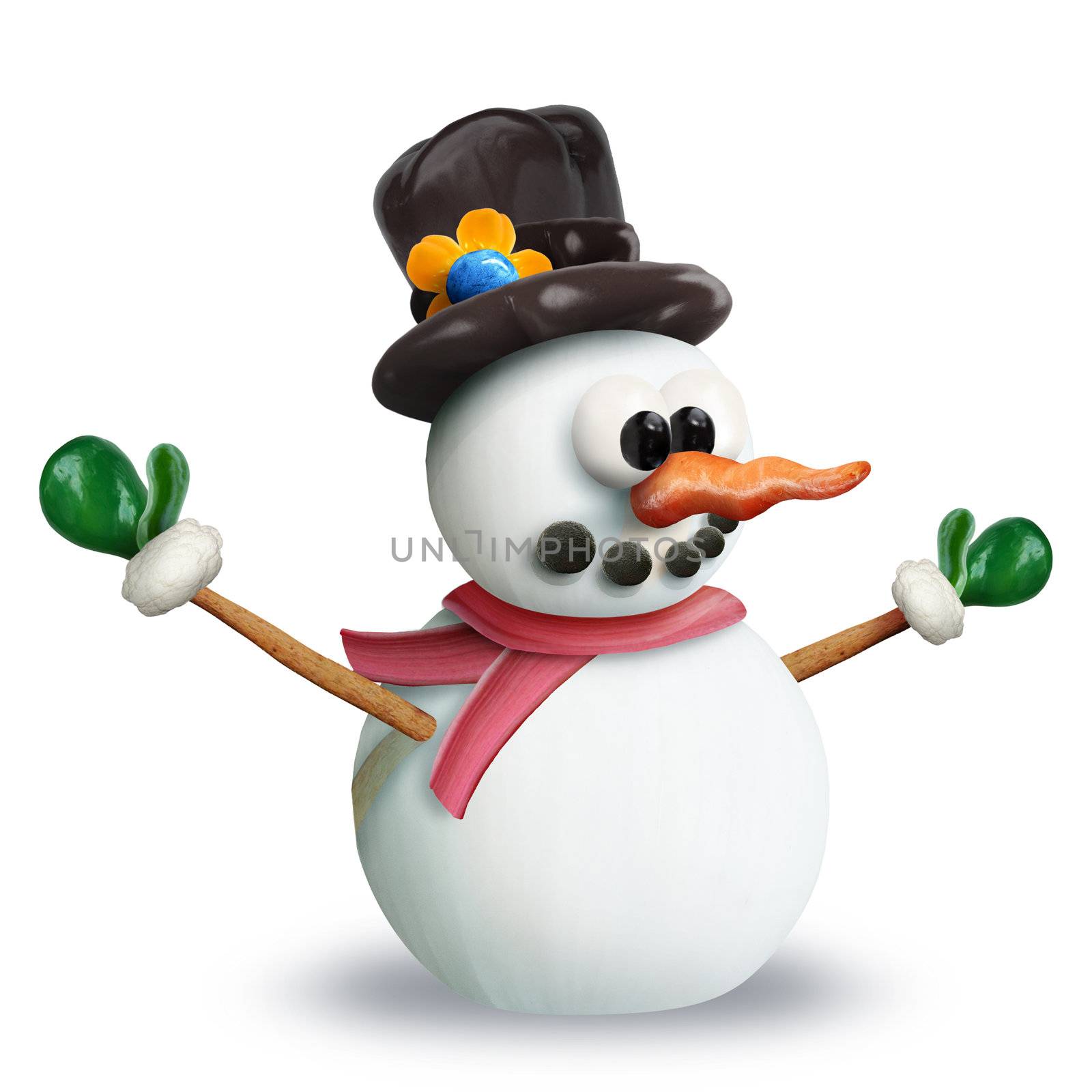 VeggieFruit Snowman by komodoempire