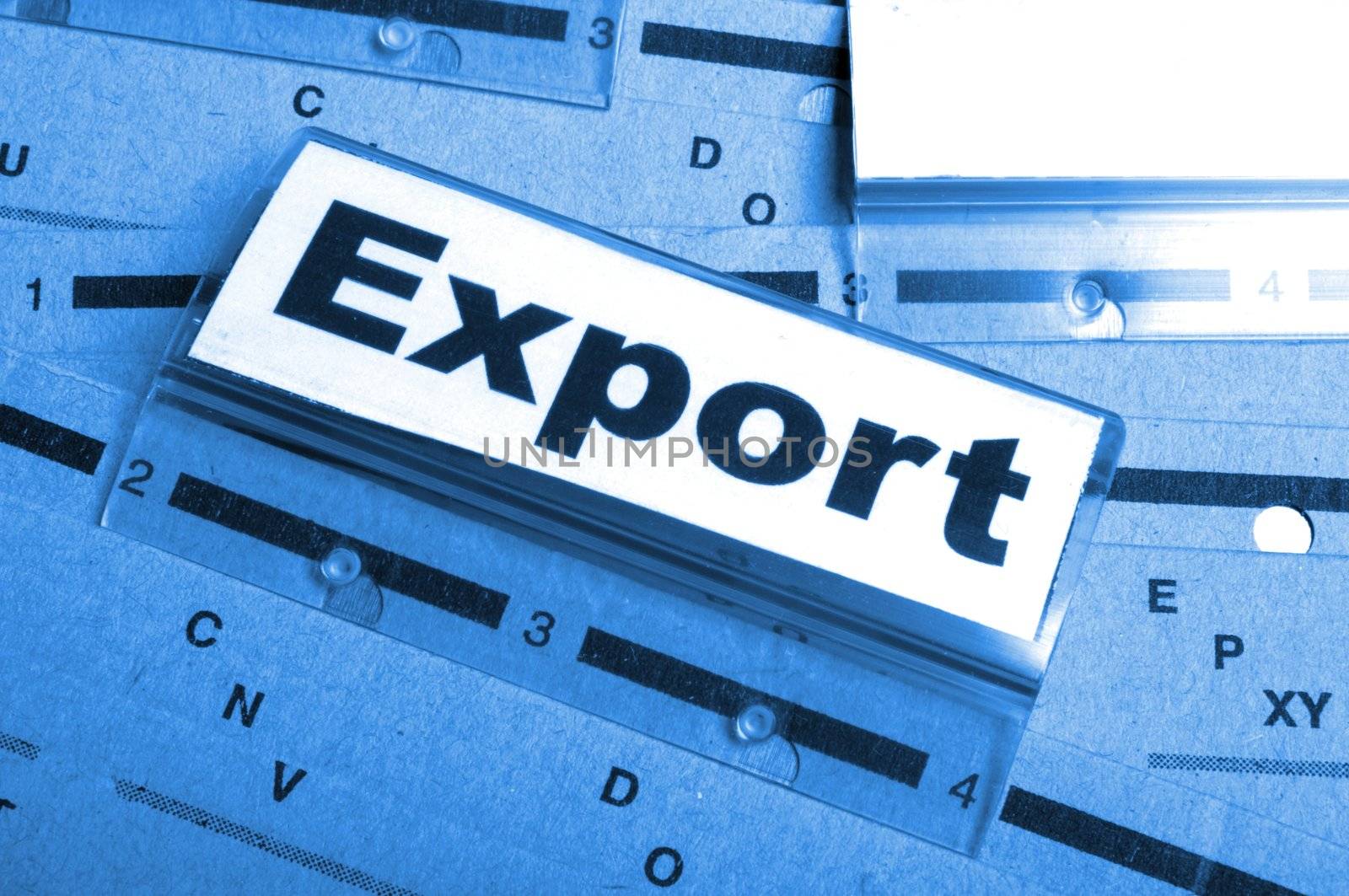 export word on business folder showing globalization trade or paperwork concept