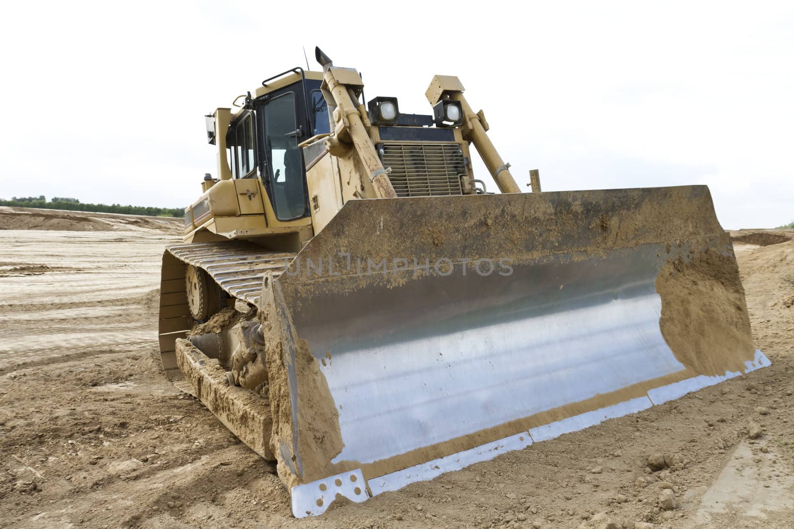 bulldozer on construction site