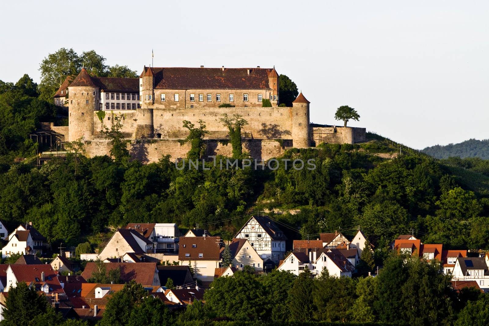 Castle Stettenfels in south west germany. The castle is situated on a small hill over the village Untergruppenbach