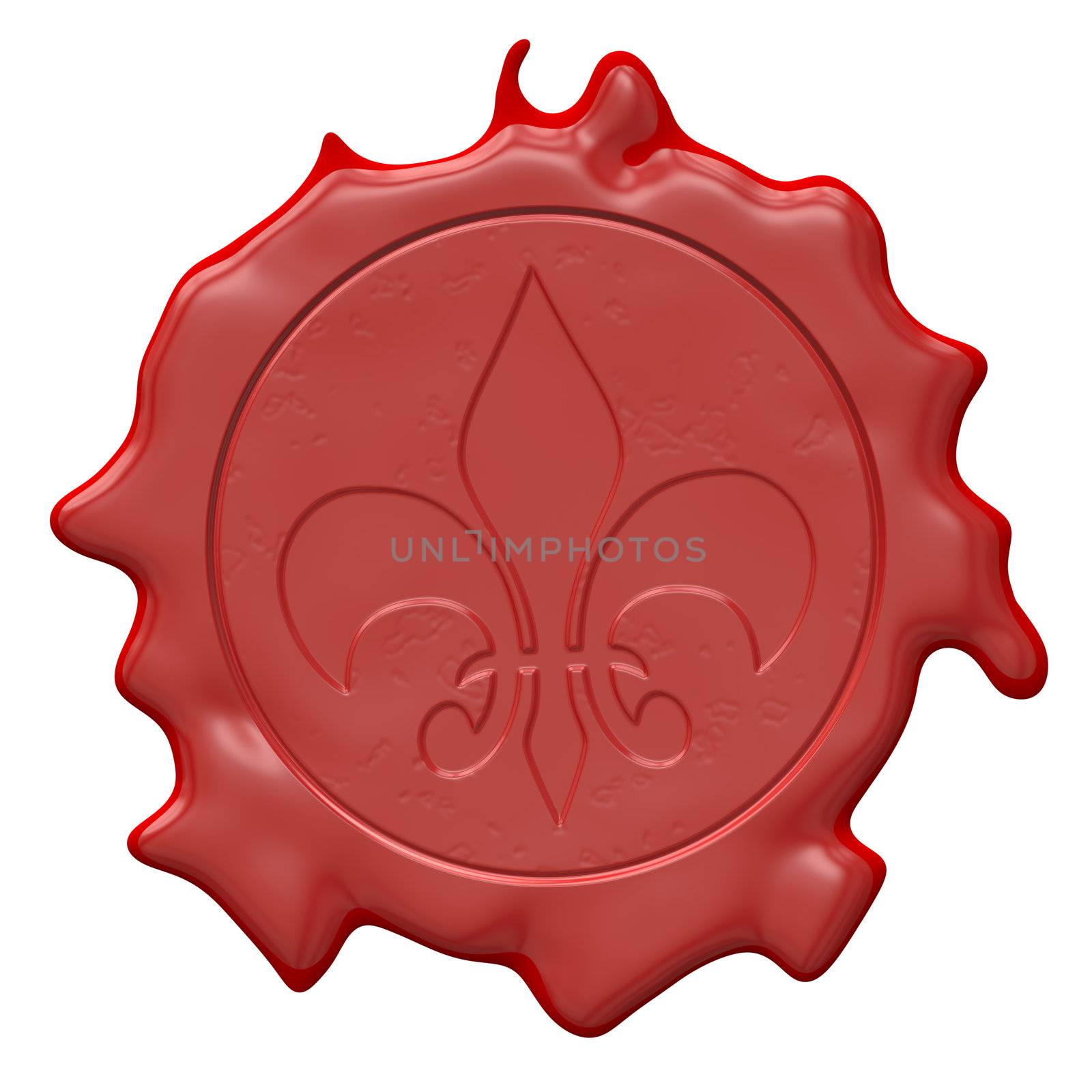 An image of a red seal of wax