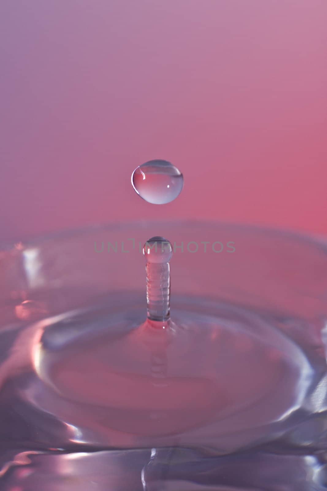 drop on water with circles on surface
