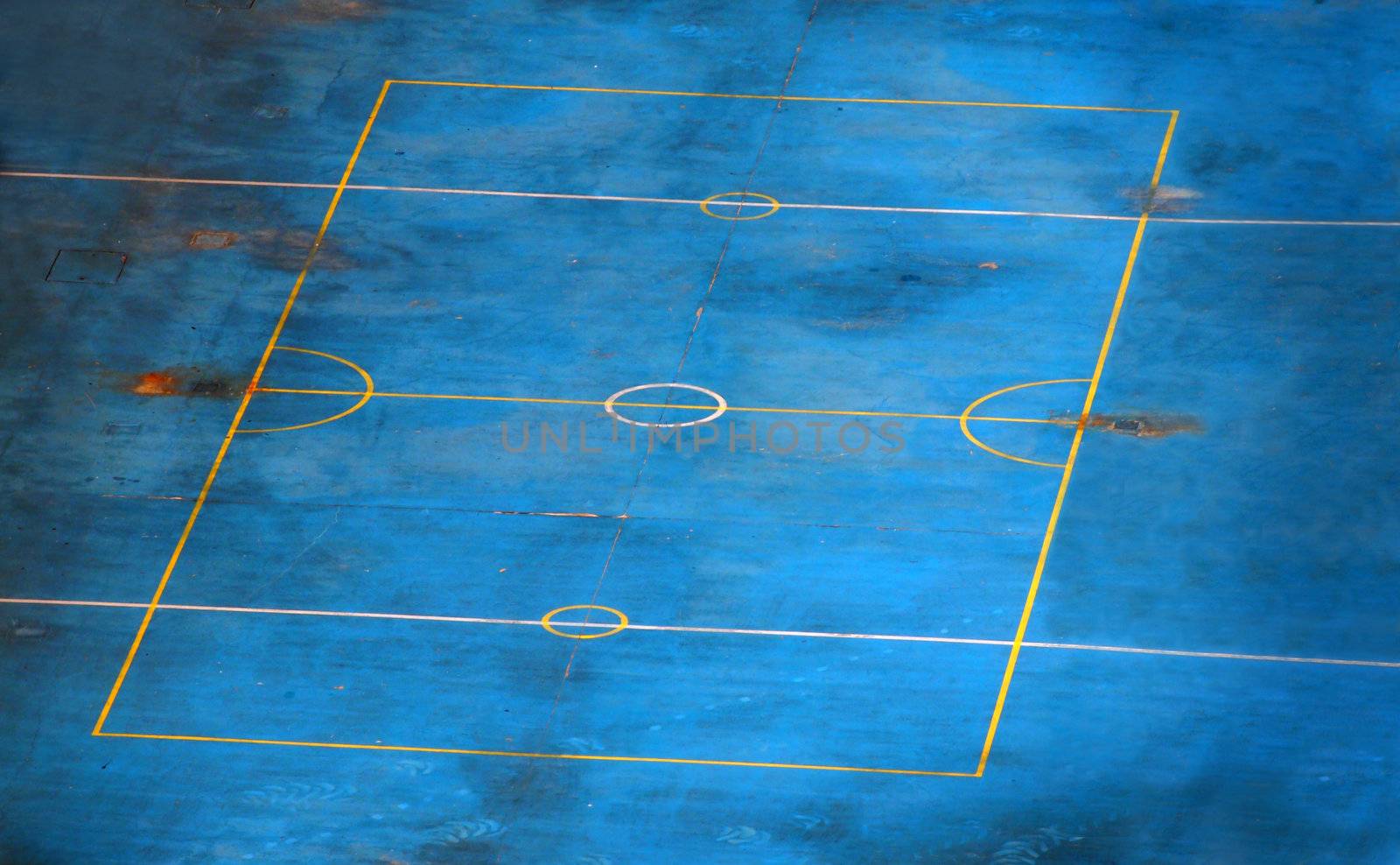 old abandoned sports court