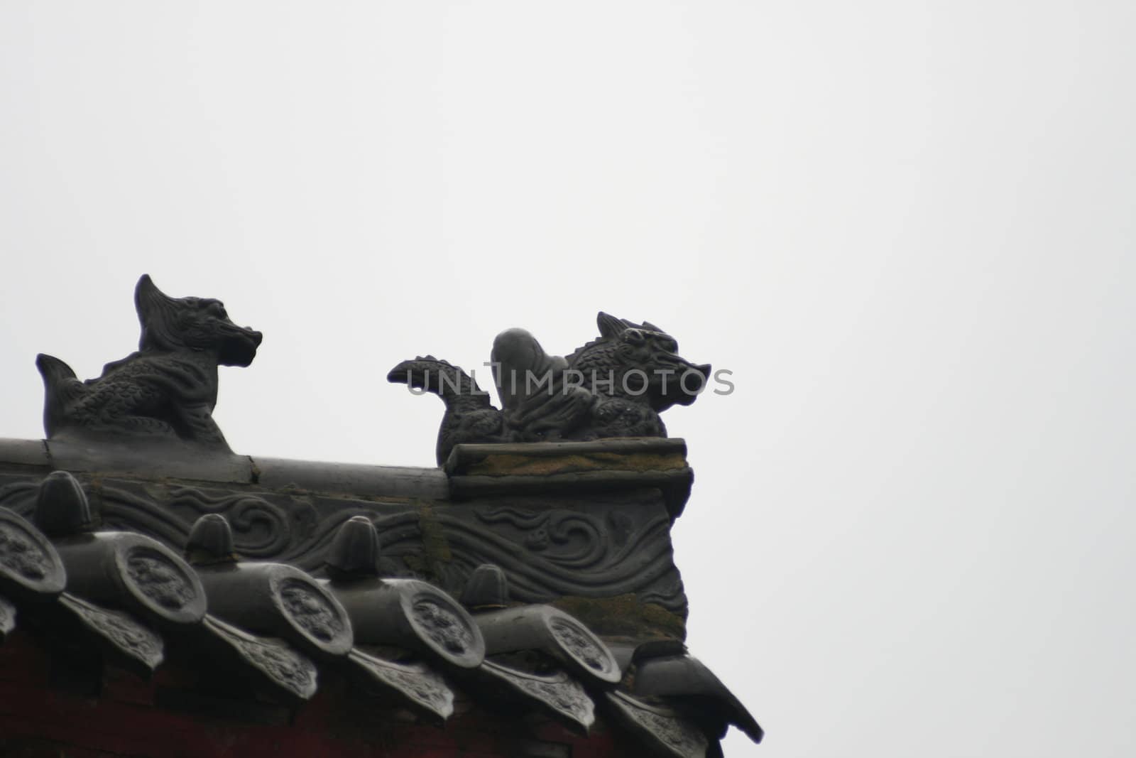 roof spirits in the temple of the white horse by koep