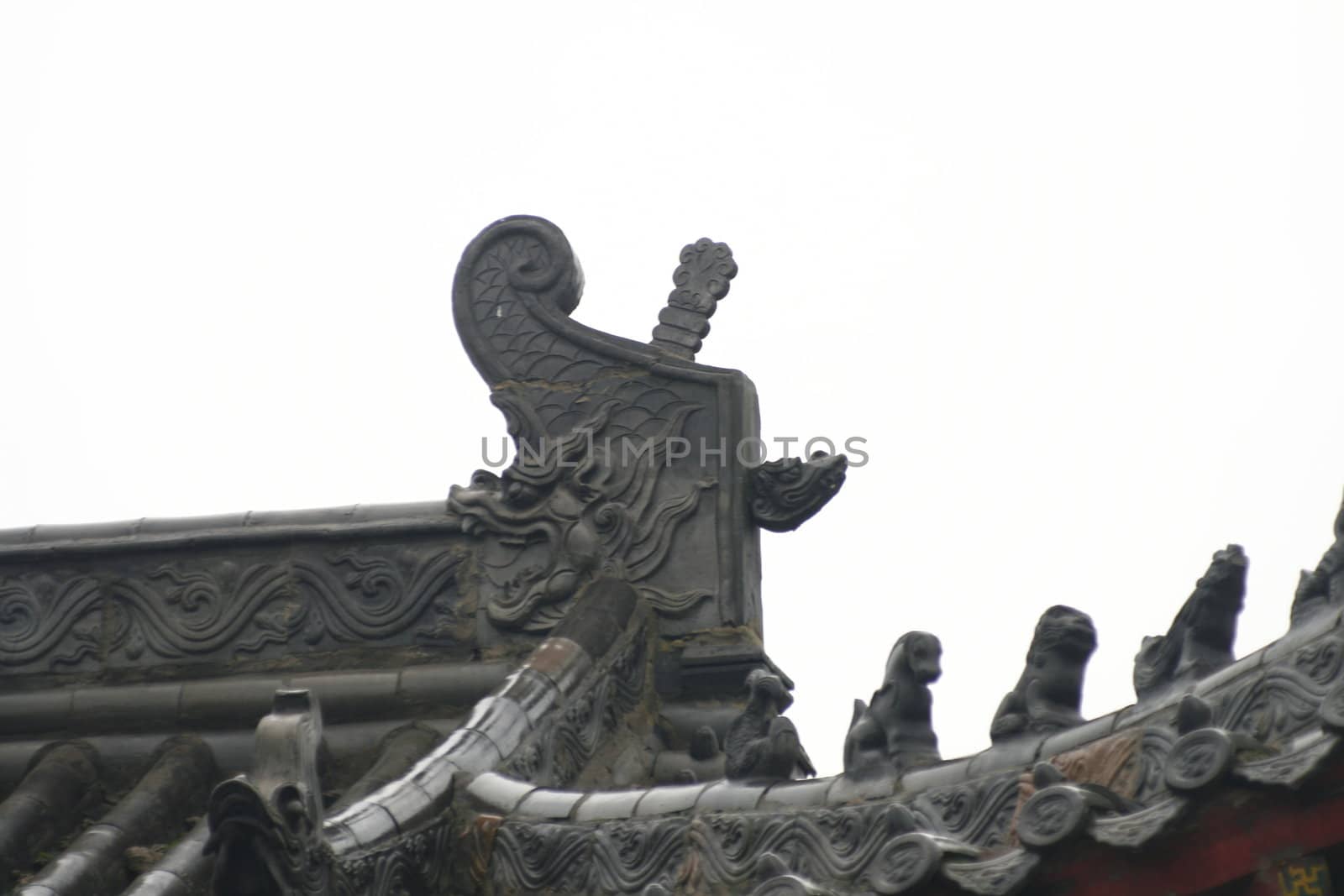 roof spirits in the temple of the white horse by koep