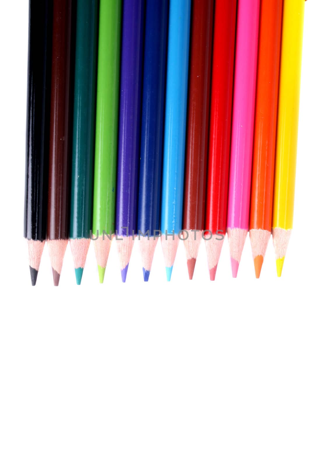 A metaphorical image of a diverse team of colorful pencils.