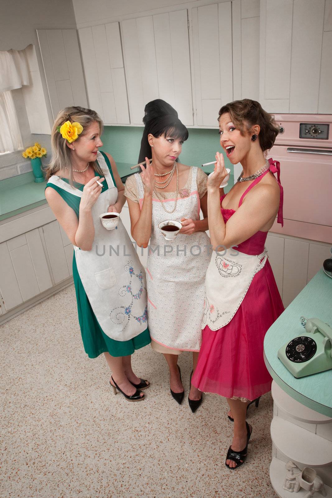 Three Women Gossiping by Creatista