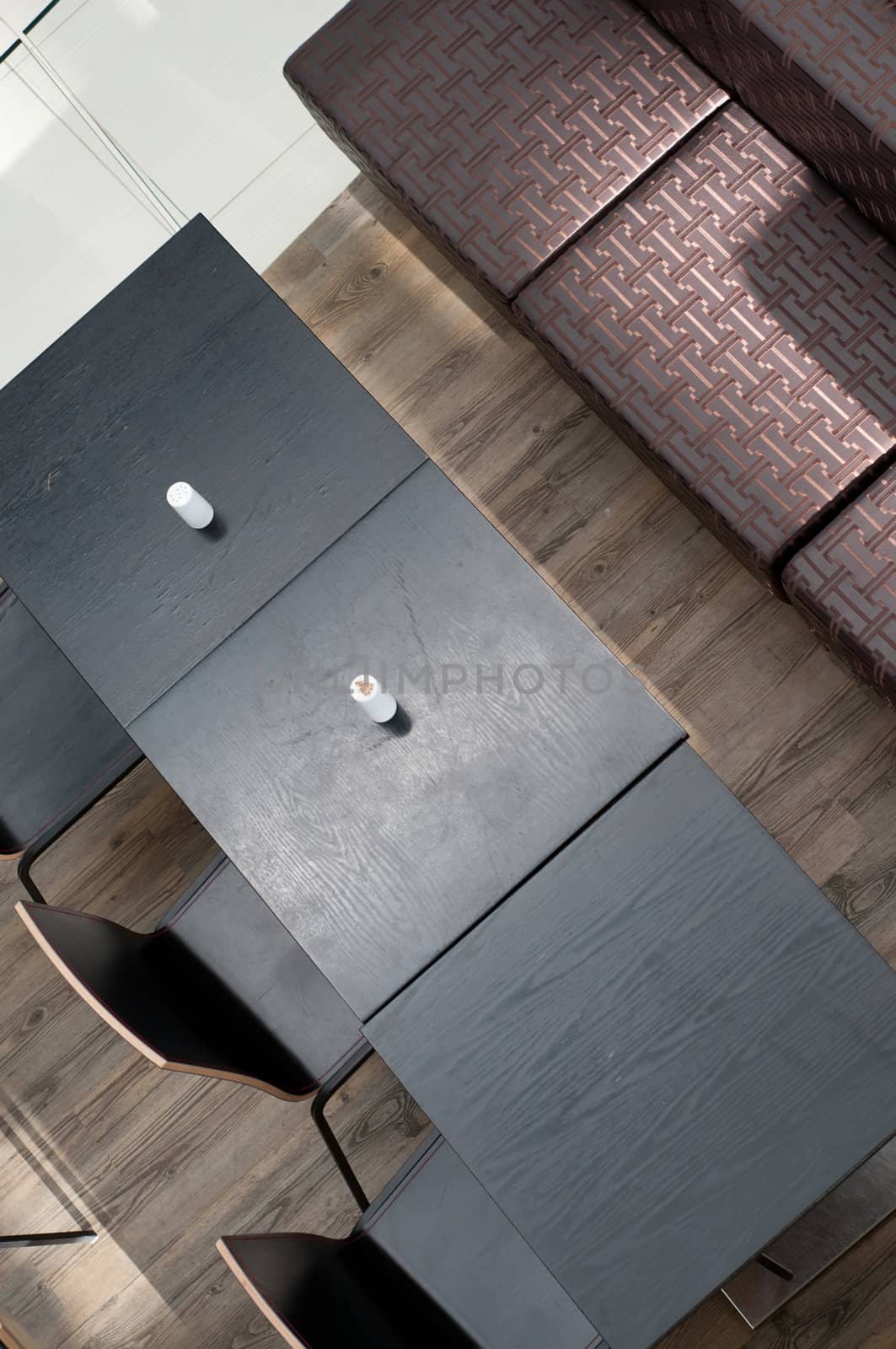Shot of modern interior, chairs and tables
