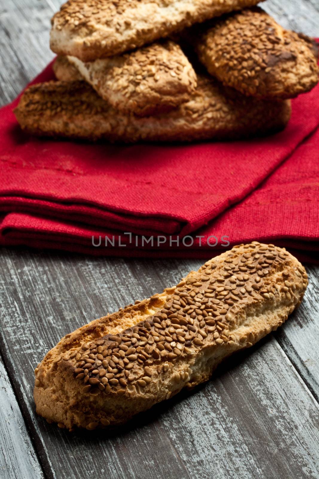 traditional Sicilian biscuit Reginelle with sesame