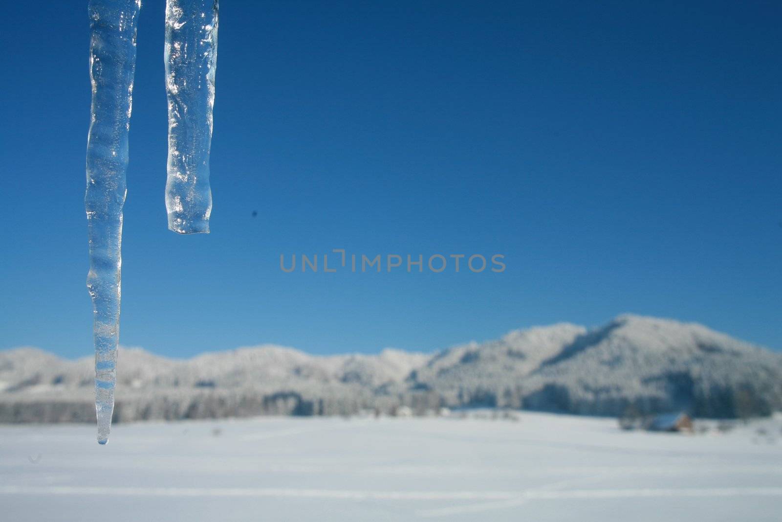 close-up of ice, very shallow Depth of field