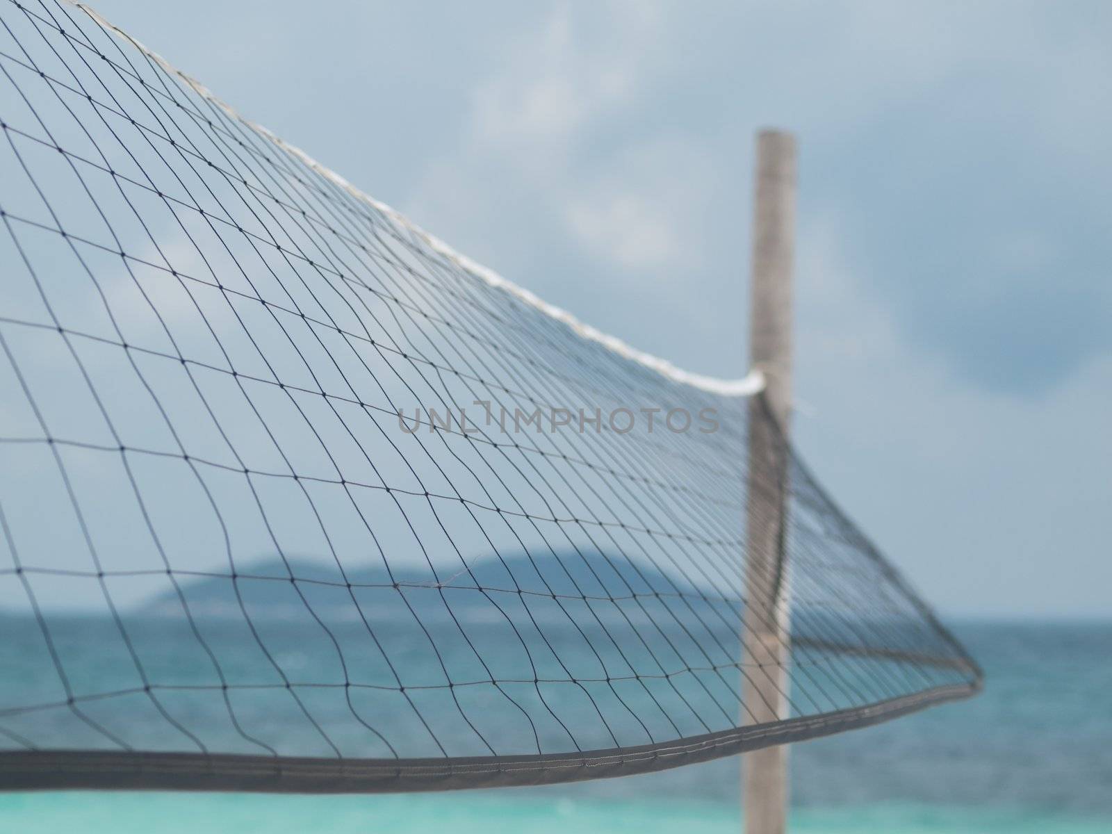 beach volley playground  on a beautiful deserted  island in Asia