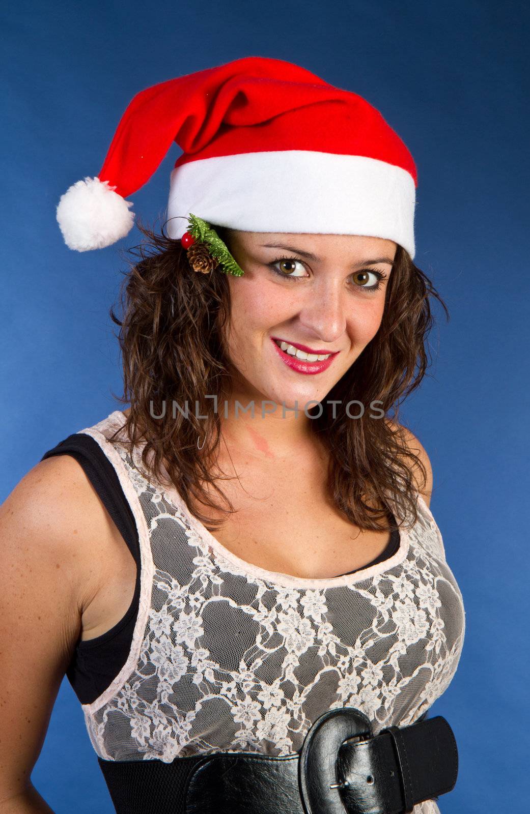 Beautiful Young Happy Christmas Woman