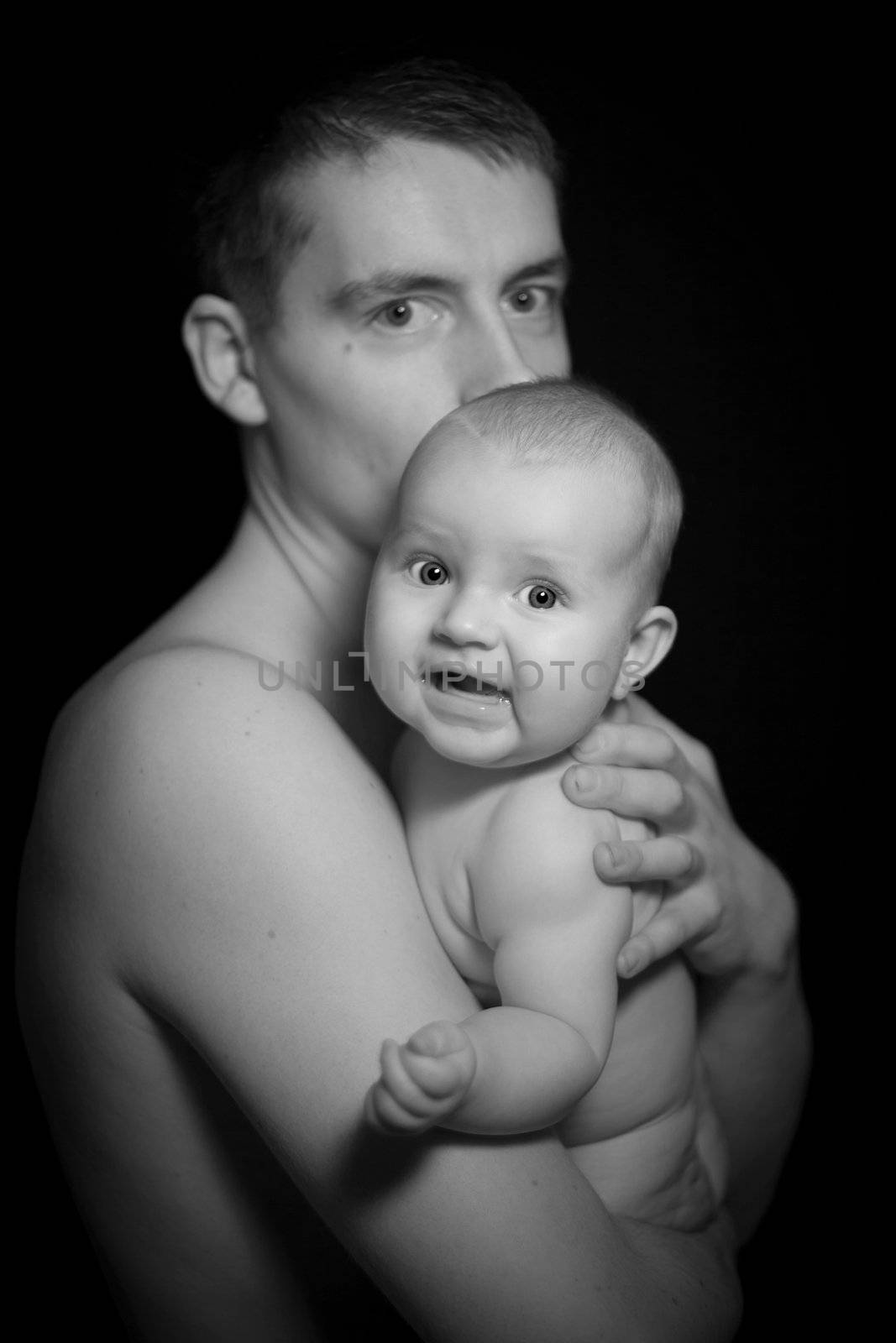 Vater und Baby by aidasonne