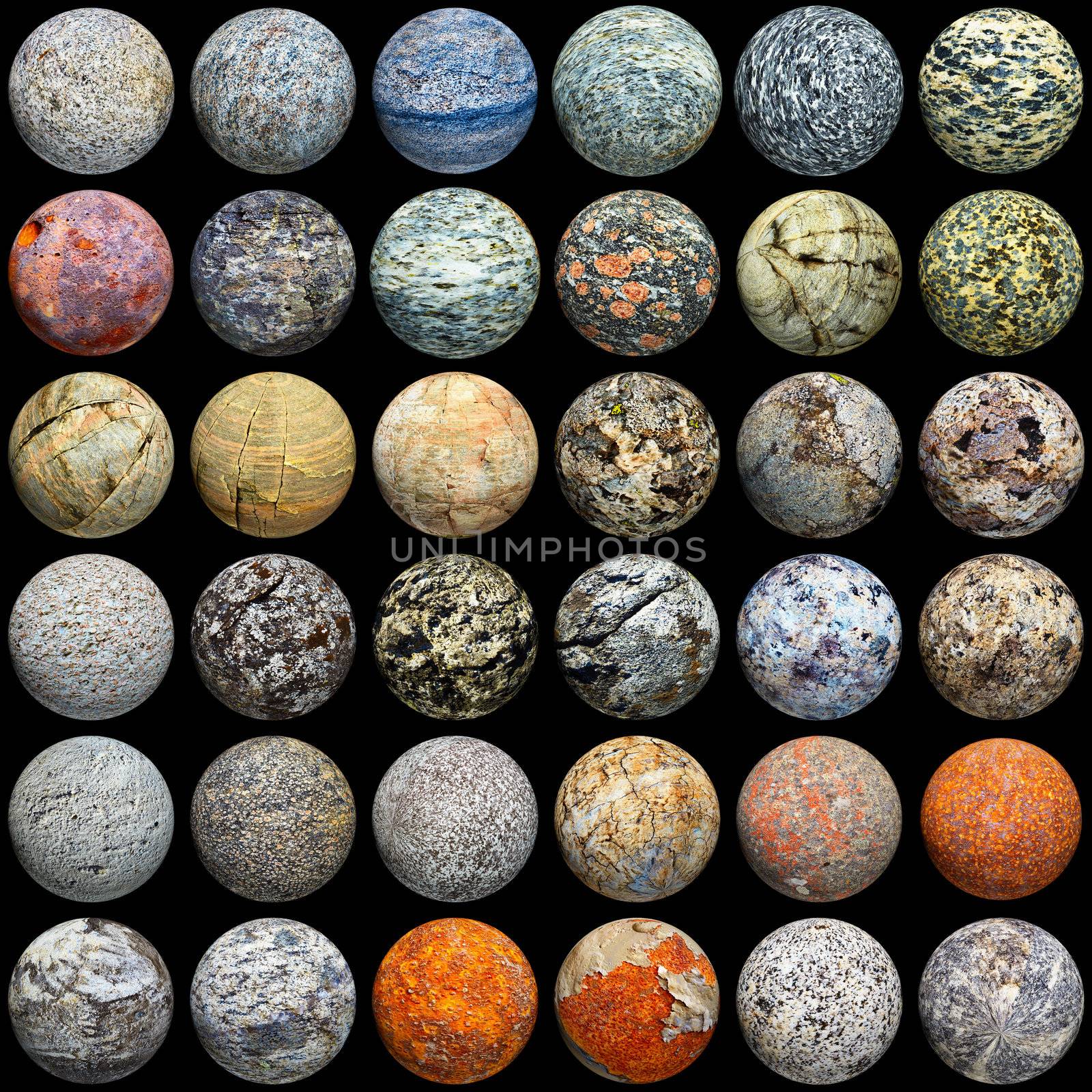 Balls of different materials - seamless texture by pzaxe