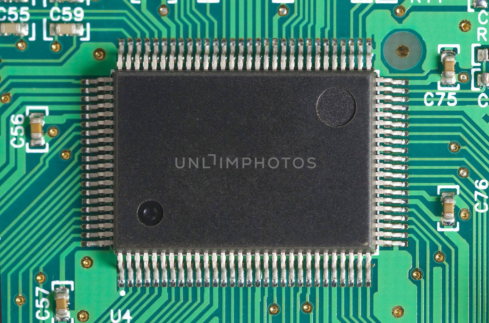 Close-up of computer chip by f/2sumicron