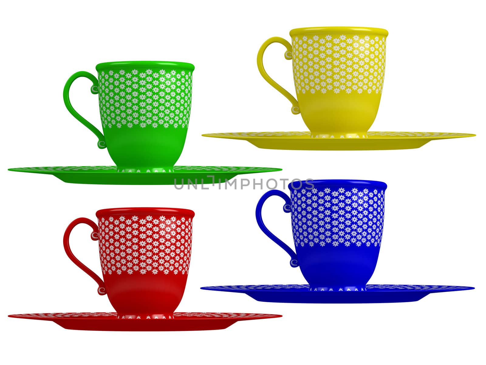 Colorful cups by AlexanderMorozov