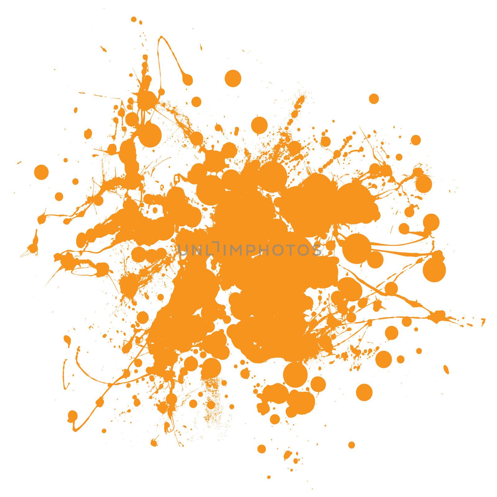Orange ink splat by nicemonkey
