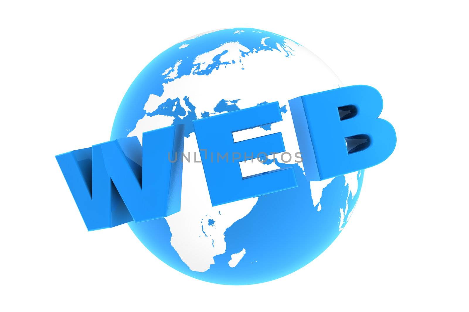 WEB Around the World - Glossy Blue by PixBox