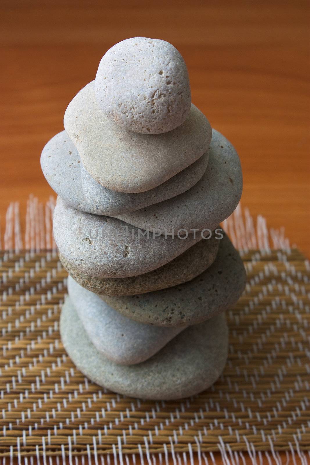 stones for spa massage isolated on white background