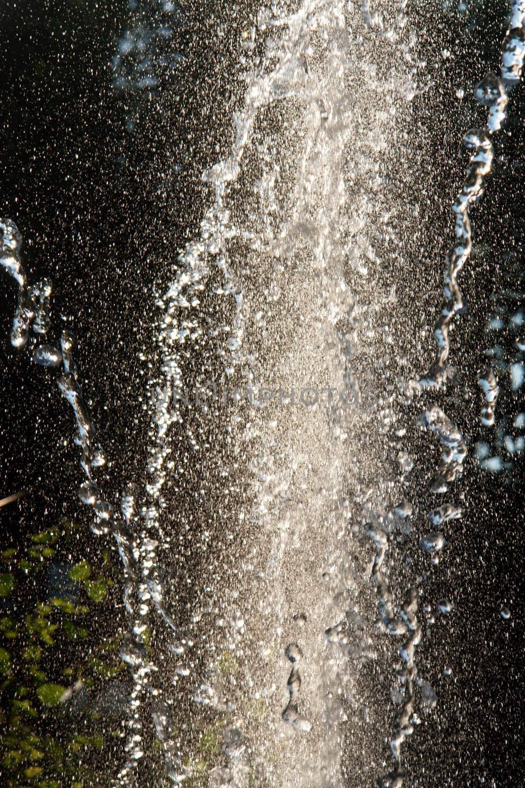 fresh water comes out of a fountain.....