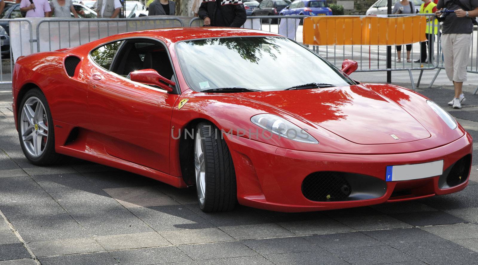 Front view of a F430 Ferrari during a meeting