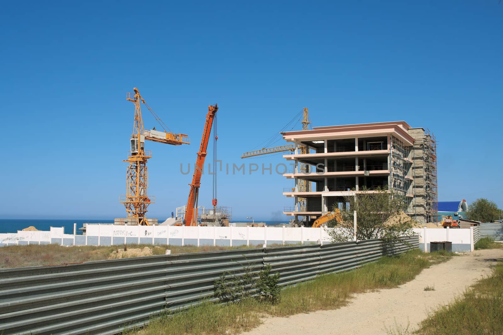 Construction on the beach. by ekipaj
