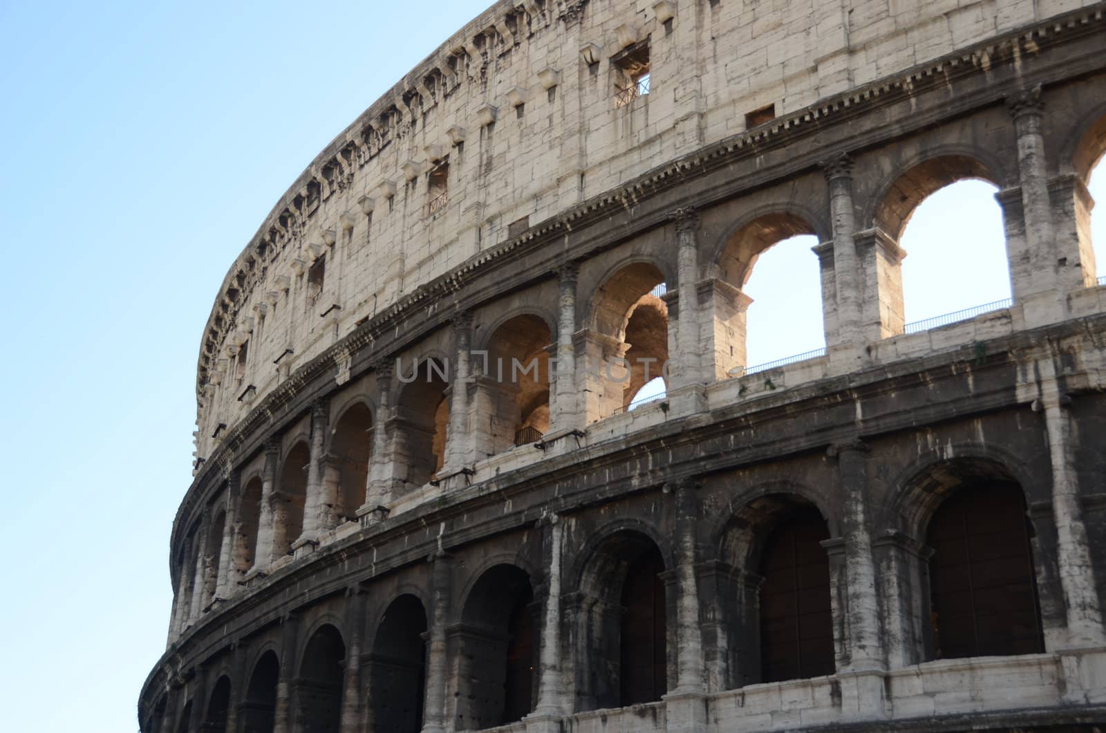 close up of the colosseum