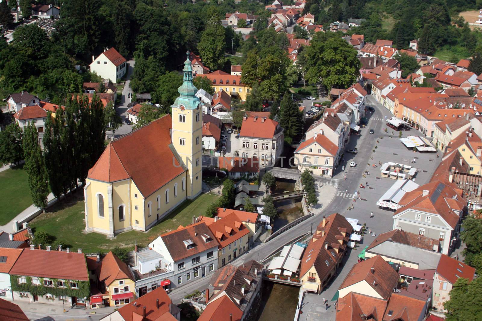 Samobor - city in Croatia, aerial view. by atlas