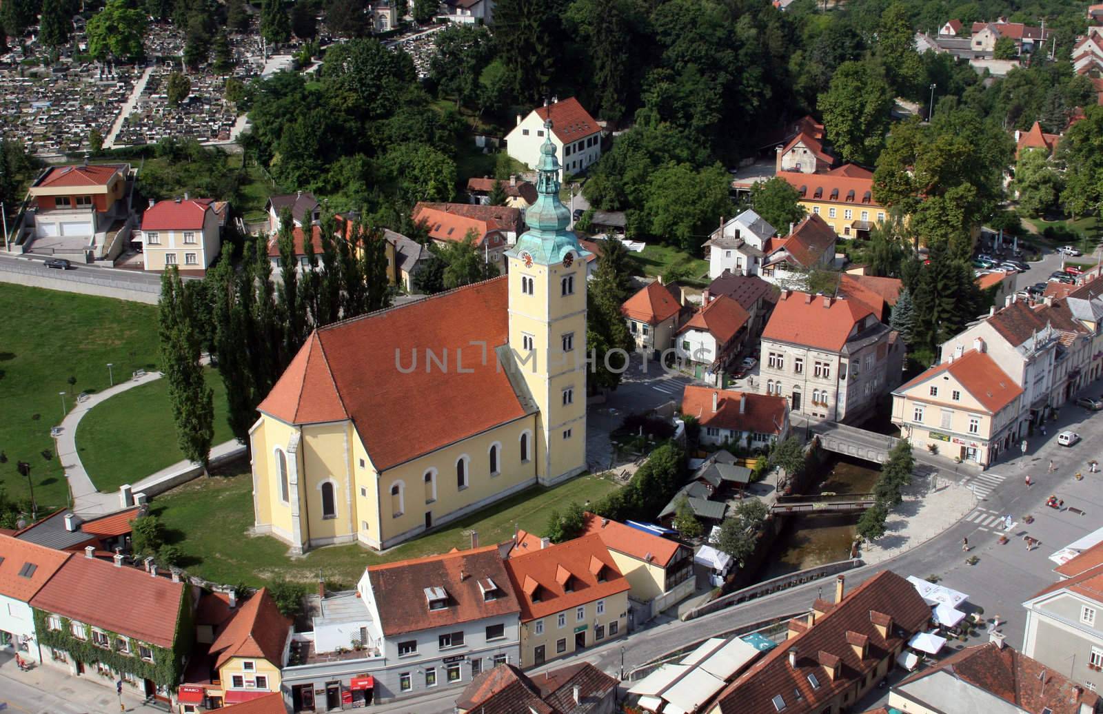 Samobor - city in Croatia, aerial view. by atlas
