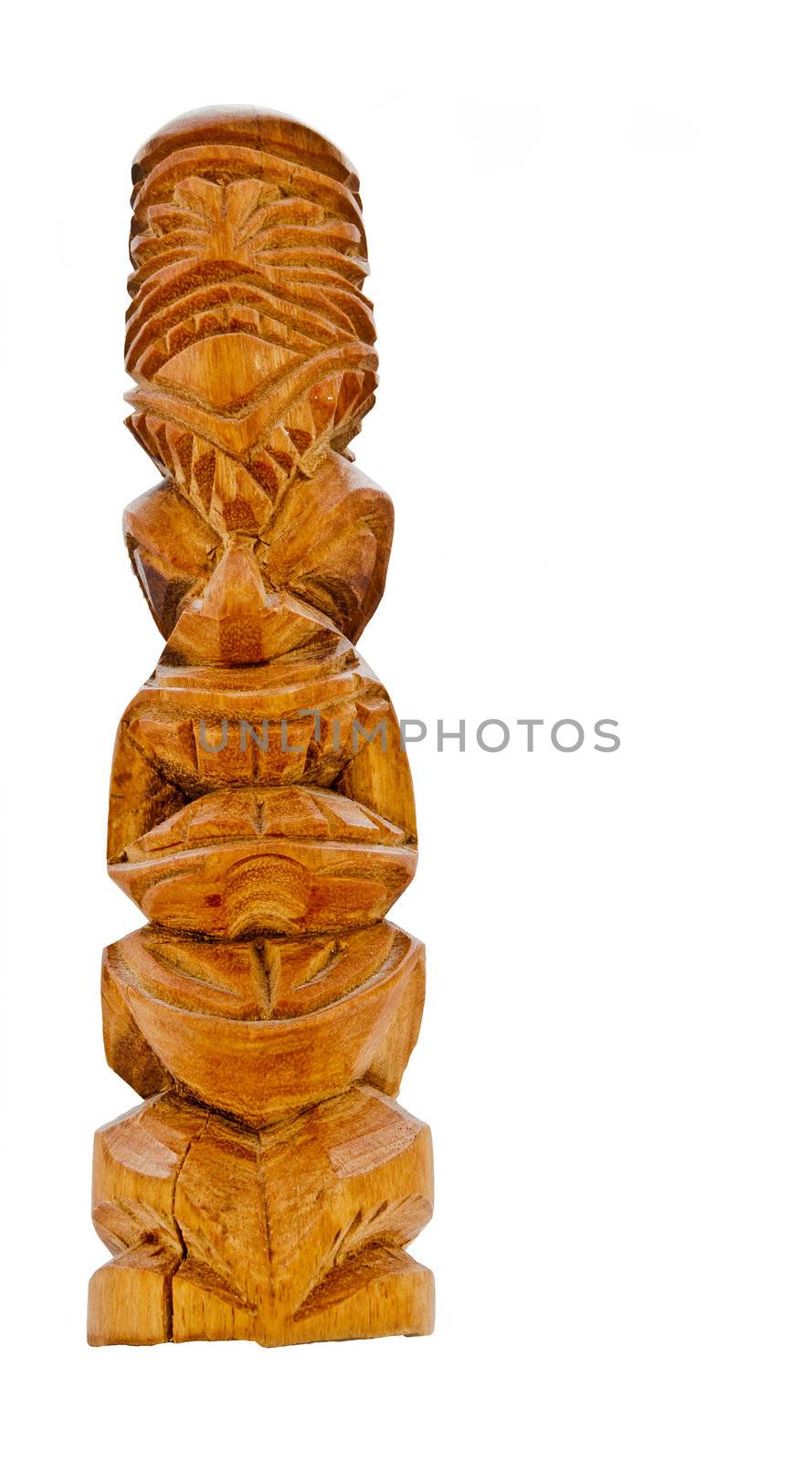 an isolated image over white of a Togan tiki idol 
