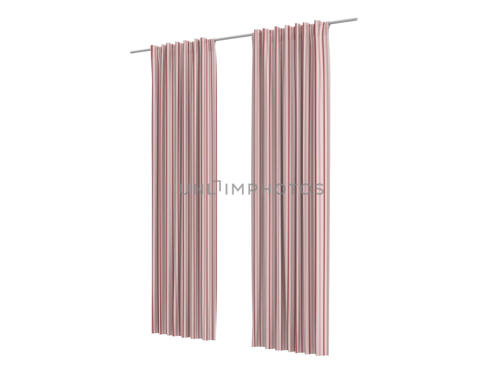 Curtains isolated on white background