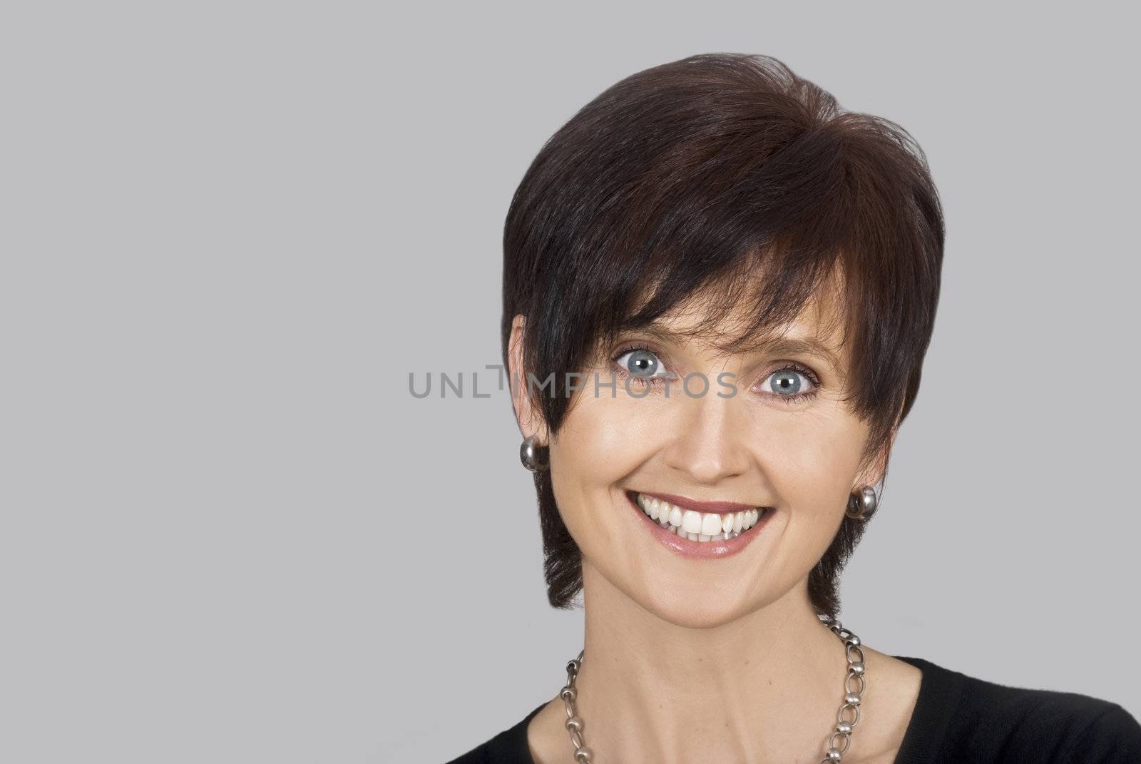 Close up portrait of a happy smiling woman