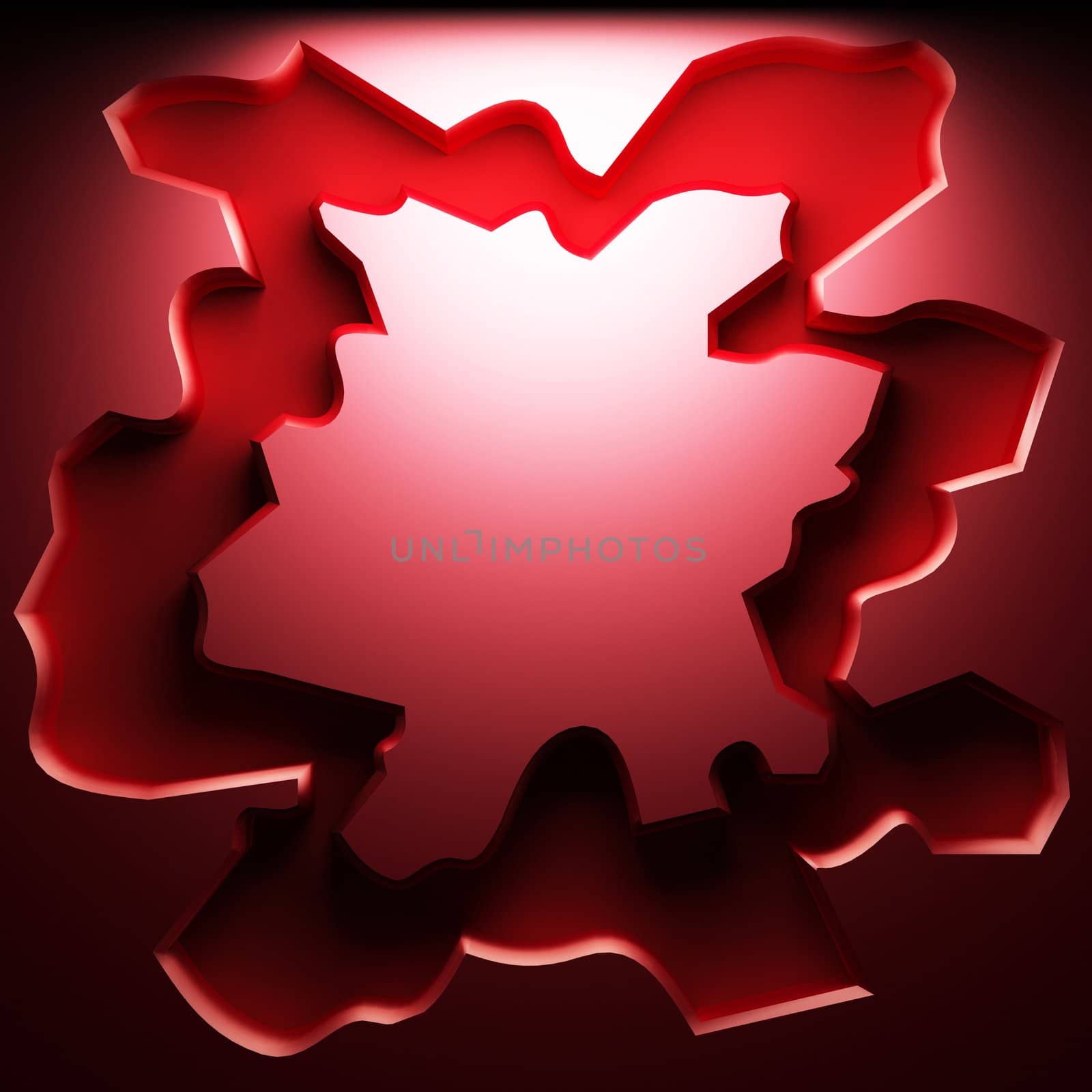 abstract plate made in 3D graphics